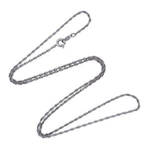 Estate Sterling Silver 925 1.4mm Rope Chain Necklace 19"